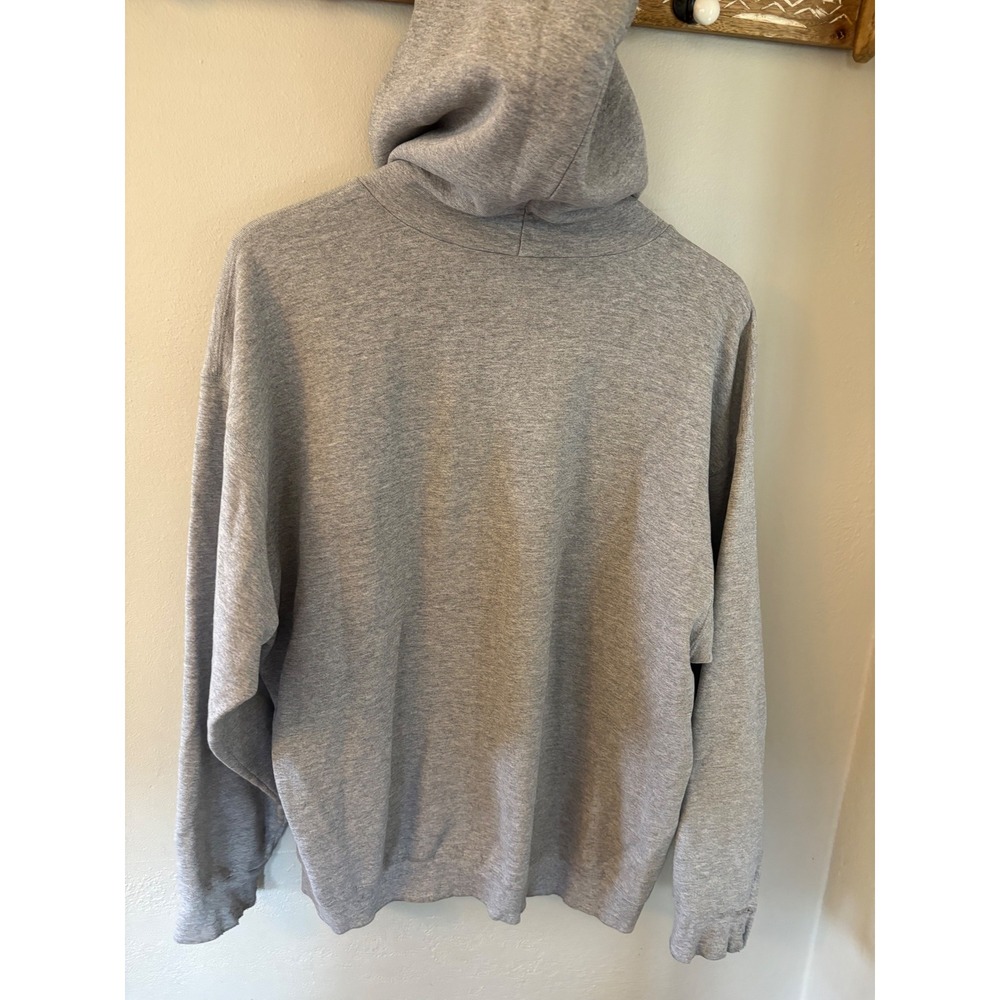 Vintage Nike Athletics Hoodie XL Gray Purple Made in USA Distressed 90s Swoosh - Picture 10 of 10